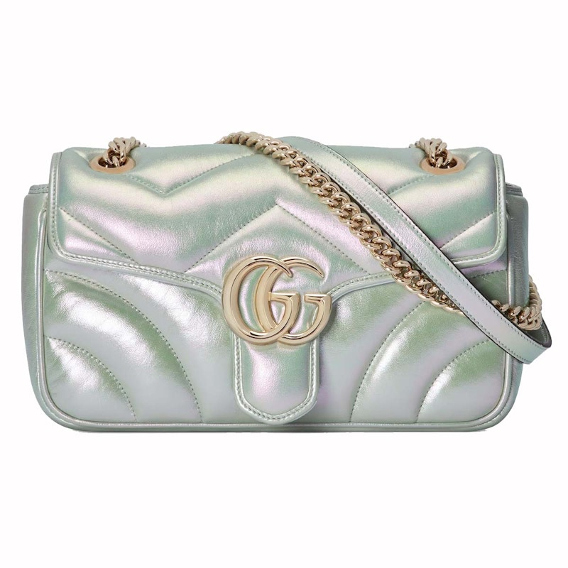 Gucci GG Marmont Small Shoulder Bag Green Iridescent