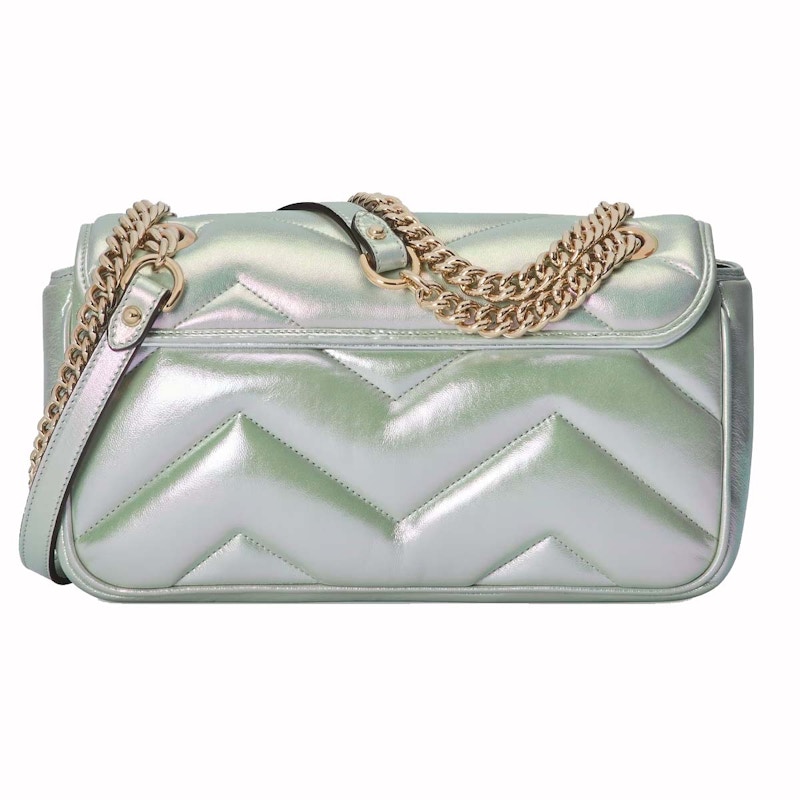 Gucci GG Marmont Small Shoulder Bag Green Iridescent 圖 2