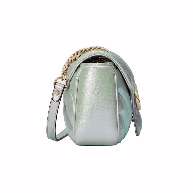 Gucci GG Marmont Small Shoulder Bag Green Iridescent 圖 3