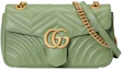 Buy Gucci GG Marmont 小号斜挎包 棋盘绗缝 绿松石配色