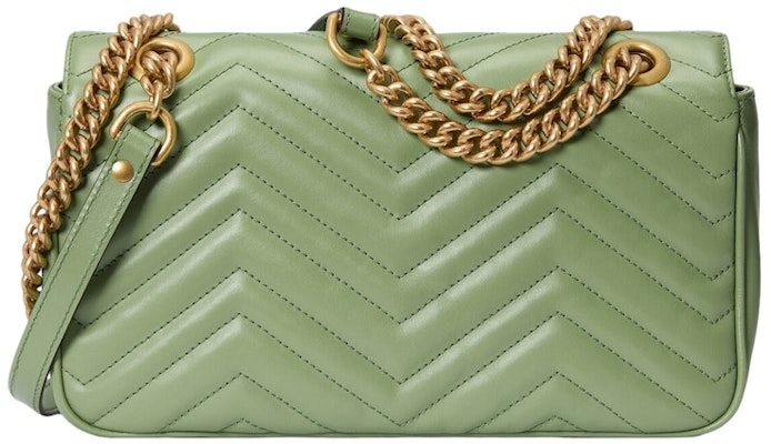 Gucci GG Marmont 小号斜挎包 棋盘绗缝 绿松石配色 Lookbook Gucci GG Marmont 小号斜挎包 棋盘绗缝 绿松石配色