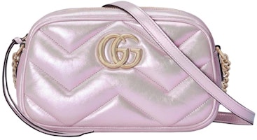 Gucci GG Marmont Small Shoulder Bag Pink Iridescent Gucci GG Marmont Small Shoulder Bag Pink Iridescent