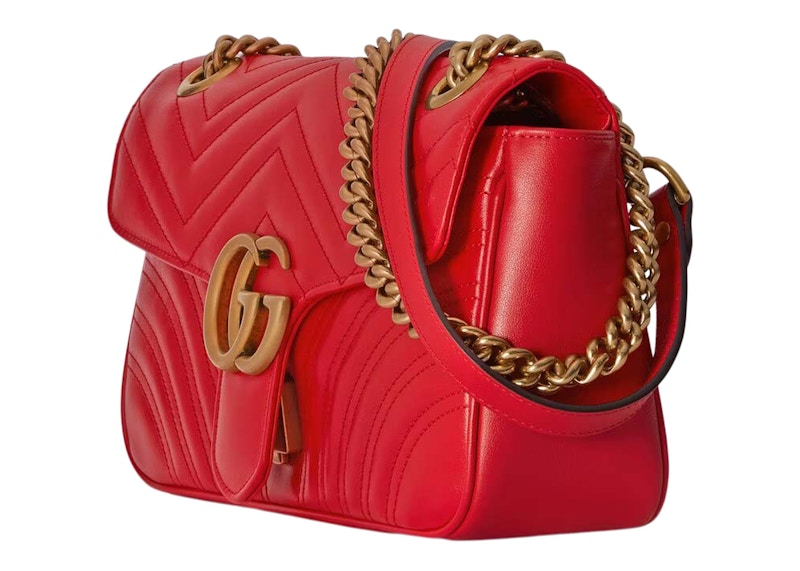 Order 古驰GG Marmont小号红色单肩包