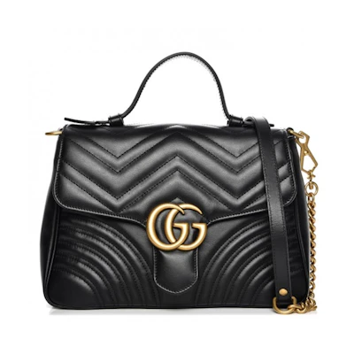 Gucci GG Marmont Small Top Handle Bag Black