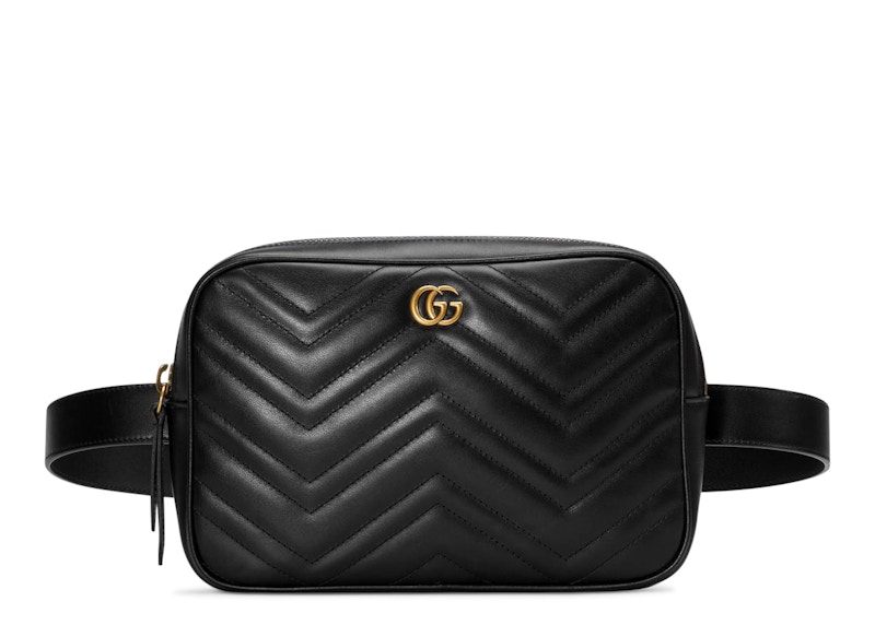 Gucci GG Marmont Square Belt Bag Matelasse Black
