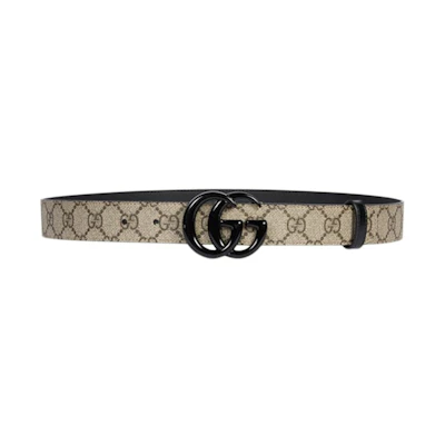 Gucci GG Marmont Thin Belt GG Supreme Beige/Ebony