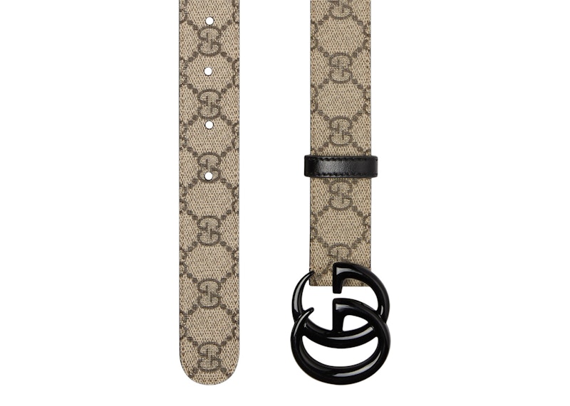 Gucci GG Marmont Thin Belt GG Supreme Beige/Ebony 圖 3