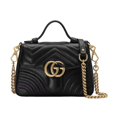 Gucci GG Marmont Top Handle Bag Mini Black