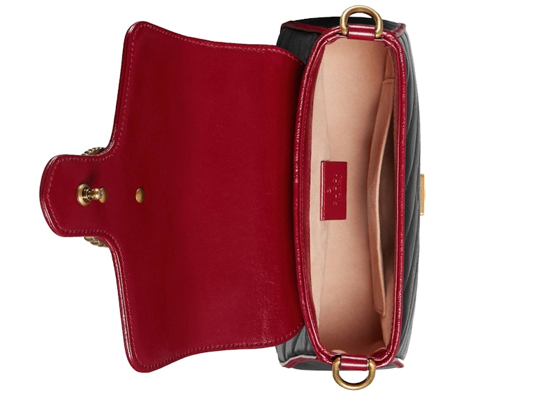 Lookbook 구찌 GG 마몽 미니 마틀라세 블랙/체리
