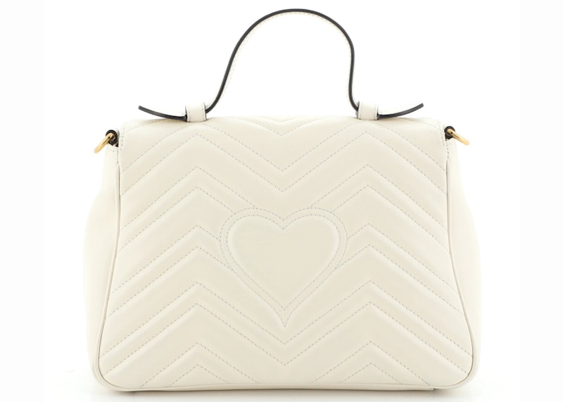 Gucci GG Marmont Top Handle Matelasse Medium White 圖 2
