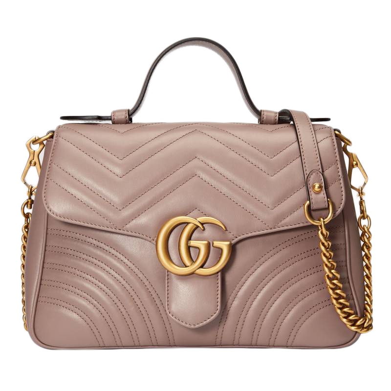 Gucci GG Marmont Top Handle Matelasse Small Dusty PInk