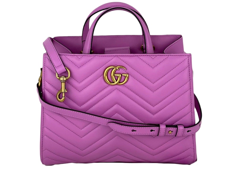 Gucci GG Marmont Top Handle Small Matelasse Candy Pink