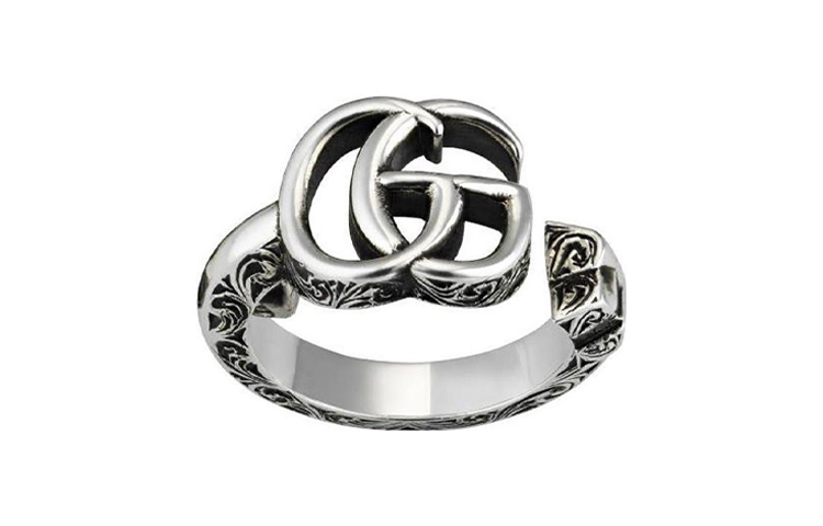 Order 구찌 GG 마몬트 빈티지 더블 G 925 실버 유니섹스 반지. YBC627760001