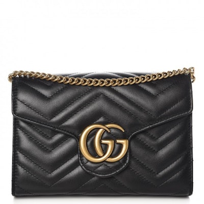 Gucci GG Marmont Wallet on Chain Matelasse Black Buy Gucci GG Marmont Wallet on Chain Matelasse Black