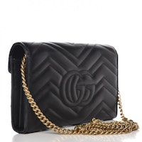 Dompet Rantaian Gucci GG Marmont Matelasse Hitam Order Dompet Rantaian Gucci GG Marmont Matelasse Hitam