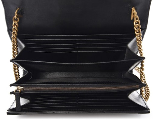 Gucci GG Marmont Wallet on Chain Matelasse Black Lookbook Gucci GG Marmont Wallet on Chain Matelasse Black