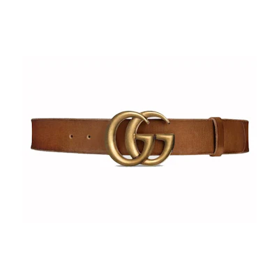 Gucci GG Marmont Wide Belt Brown