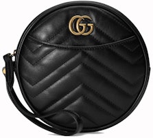 Gucci GG Marmont Wrist Wallet Round Matelasse Black Gucci GG Marmont Wrist Wallet Round Matelasse Black