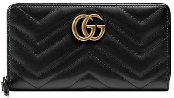 Gucci GG Marmont Zip Around Wallet Black Gucci GG Marmont Zip Around Wallet Black