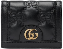 Gucci GG Matelasse Card Case Wallet Black Gucci GG Matelasse Card Case Wallet Black