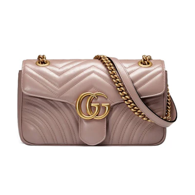 Gucci GG Matelasse Shoulder Bag Mini Dusty Pink