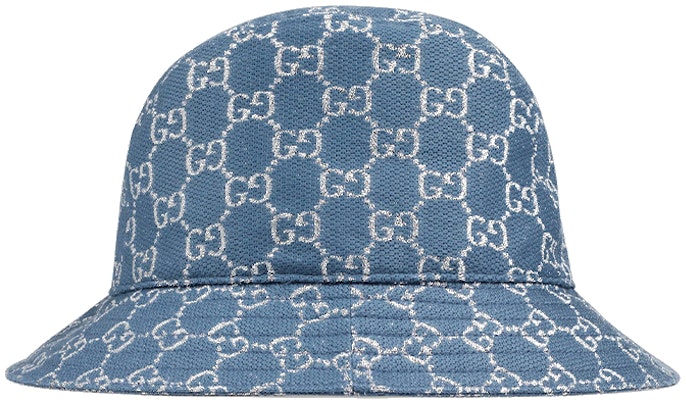 GUCCI GG Metallic Logo Bucket Hat in Light Blue 631951-3HK74-4600 Lookbook GUCCI GG Metallic Logo Bucket Hat in Light Blue 631951-3HK74-4600