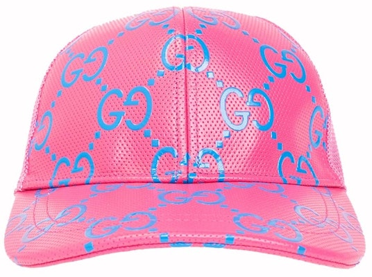Gucci GG Monogram Print Trucker Cap Pink/Blue Buy Gucci GG Monogram Print Trucker Cap Pink/Blue