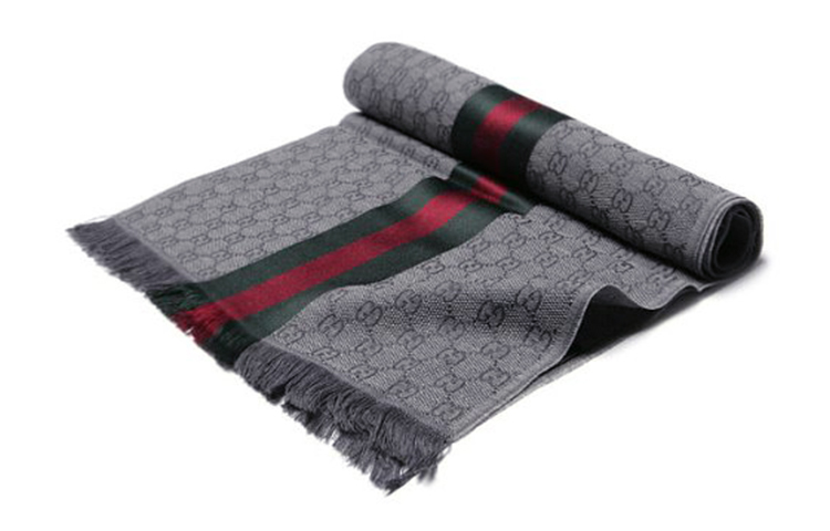 GUCCI GG Monogram Wool Scarf Unisex Striped Classic Collection 544620-4G704-1266 圖 3