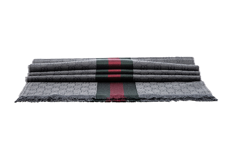 GUCCI GG Monogram Wool Scarf Unisex Striped Classic Collection 544620-4G704-1266 圖 4