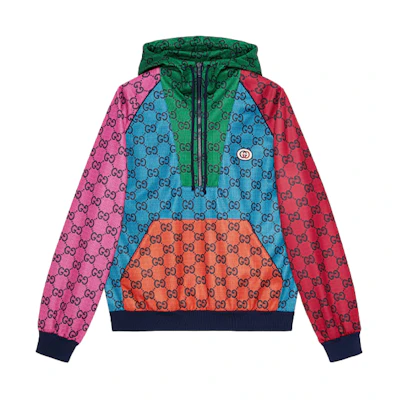 Gucci GG Multicolor Logo Hooded Zip-Up Jacket Floral 661175-XJDLR-3653