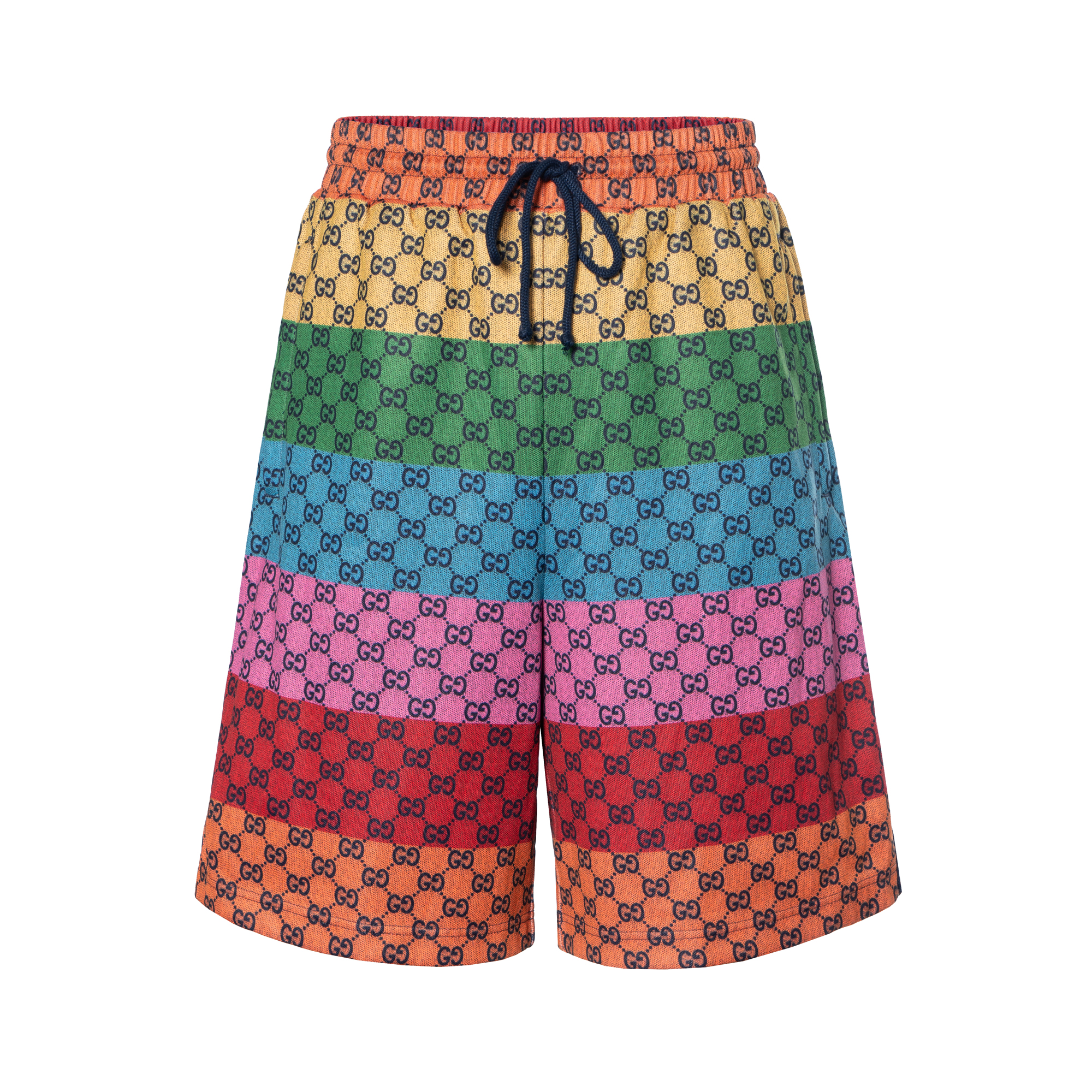 Gucci GG Multicolor SS21 Knit Casual Shorts with Interlocking G Pattern 661176-XJDLP-4206