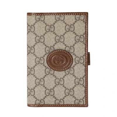 Gucci GG Passport Case with Interlocking G GG Supreme Beige/Ebony