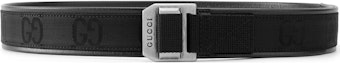 Order GUCCI GG Pattern Print Leather Belt Black 4cm Accessory. 684485H9HLX1000