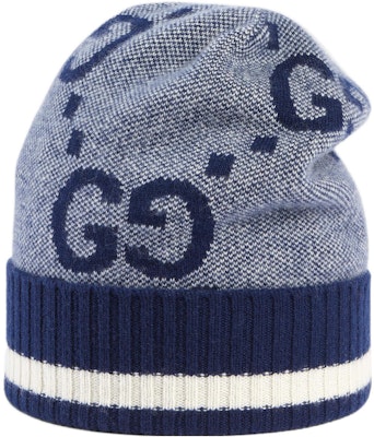 GUCCI GG Pattern Ribbed Trim Striped Cashmere Knit Beanie for Men. 676827-4GABX-4178 Lookbook GUCCI GG Pattern Ribbed Trim Striped Cashmere Knit Beanie for Men. 676827-4GABX-4178