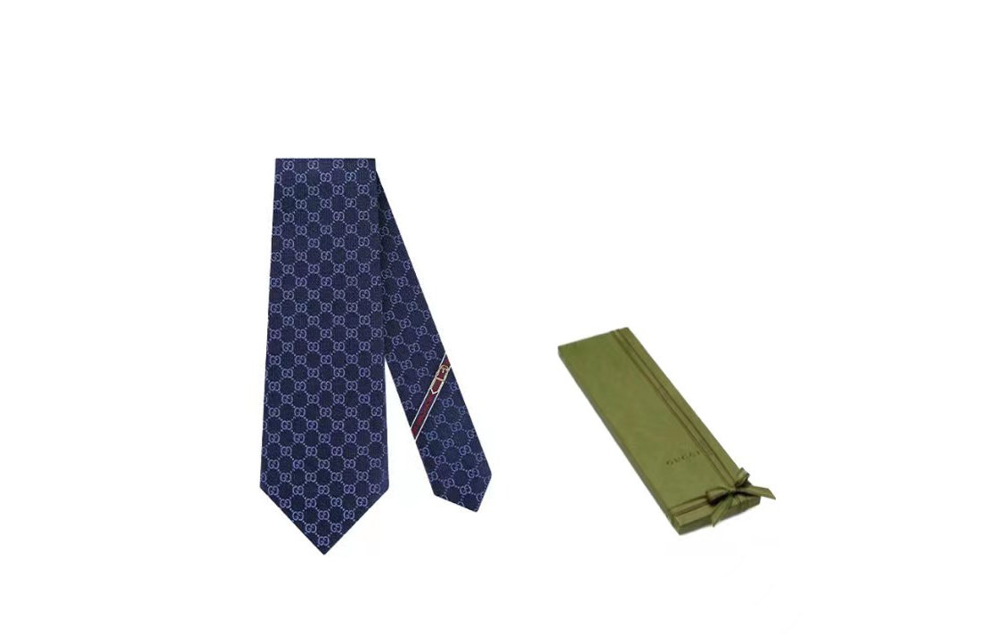 GUCCI GG Pattern Silk Tie 456520-4B002-4168 圖 6