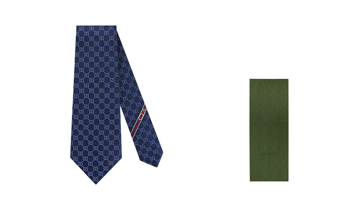 GUCCI GG Pattern Silk Tie 456520-4B002-4168 圖 7
