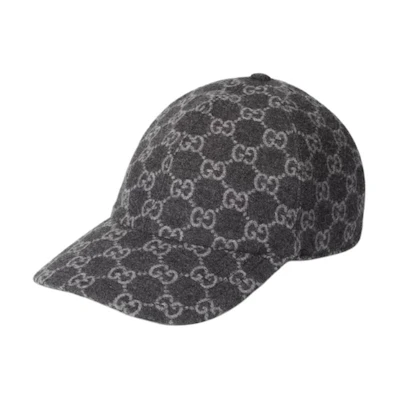 GUCCI GG Pattern Wool Baseball Cap Dark Grey/Grey 7928274HBBU1060