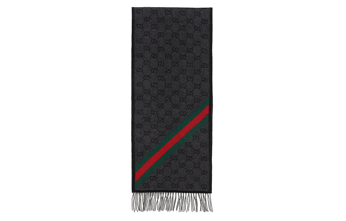 GUCCI GG Pattern Wool Knit Scarf Unisex情侣款 570603-3GB18-1466 圖 2
