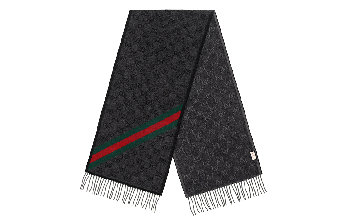 GUCCI GG Pattern Wool Knit Scarf Unisex情侣款 570603-3GB18-1466 圖 3