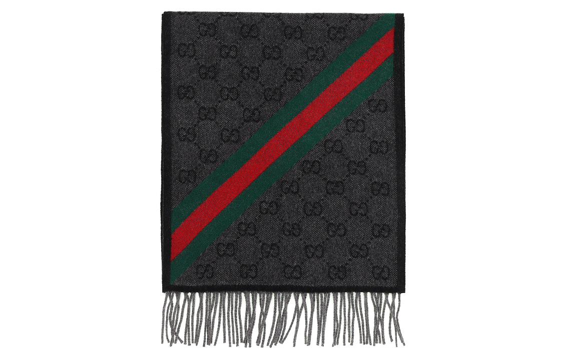 GUCCI GG Pattern Wool Knit Scarf Unisex情侣款 570603-3GB18-1466 圖 4