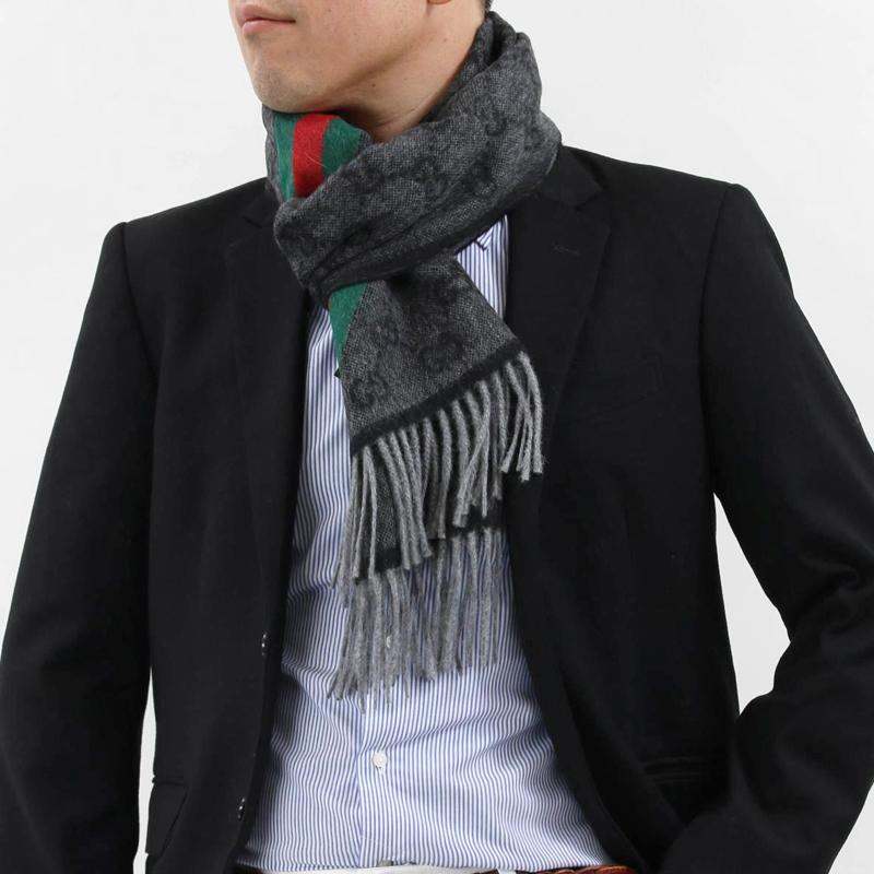 GUCCI GG Pattern Wool Knit Scarf Unisex情侣款 570603-3GB18-1466 圖 5