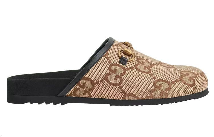 Order GUCCI古馳 GG印花套穿 時尚涼拖 男款 駝色
