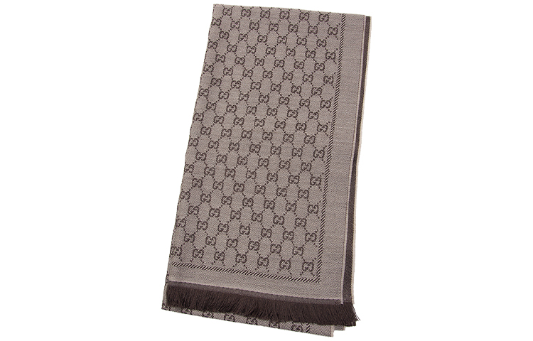 GUCCI GG Reversible Jacquard Wool Scarf Fringe Unisex 411115-3G200-9764 圖 4