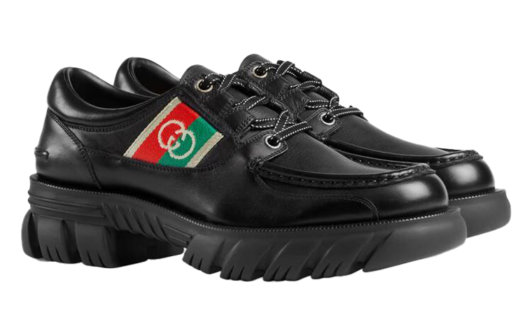 Order グッチ GGロマンス レースアップ (ブラック) 663369-DTNE0-1080