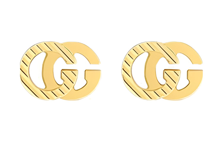 GUCCI GG Running 18k Gold Earrings Jewelry for Couples 652219-J8500-8000 圖 3