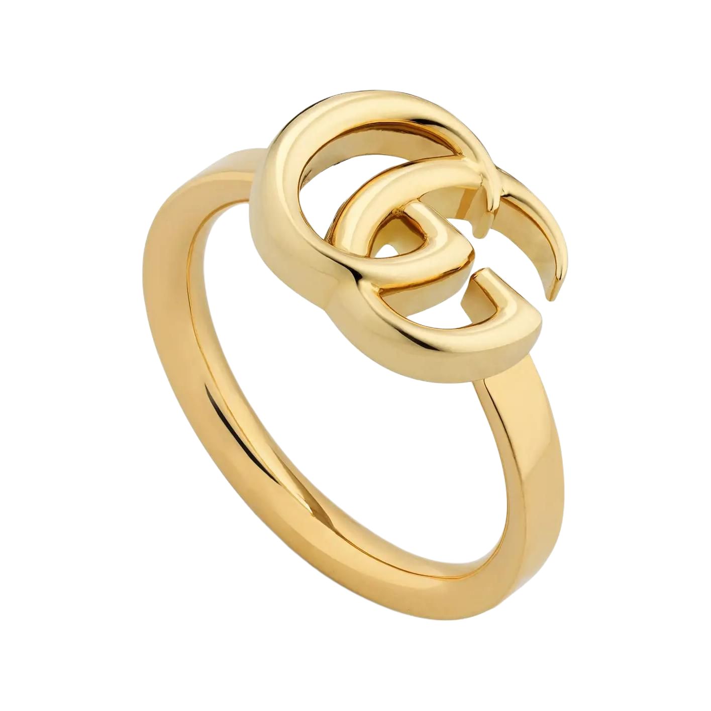 GUCCI GG Running 18K Gold Ring Unisex Couple Design Gold. 525690-J8500-8000