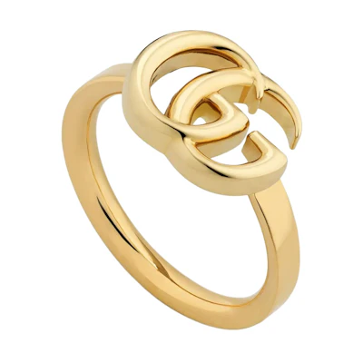 GUCCI GG Running 18K Gold Ring Unisex Couple Design Gold. 525690-J8500-8000