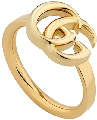 GUCCI GG Running 18K金戒指 男女款情侣设计金戒指 525690-J8500-8000 Lookbook GUCCI GG Running 18K金戒指 男女款情侣设计金戒指 525690-J8500-8000