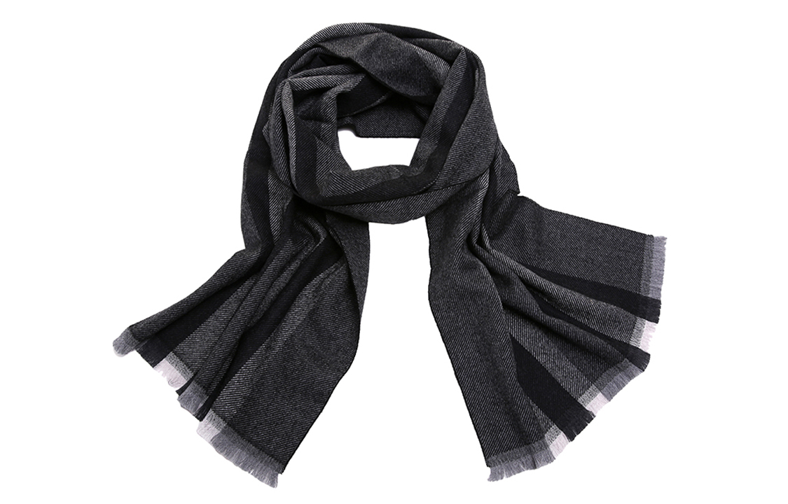 GUCCI GG Series Wool Scarf in Grey 387574-4G200-1361