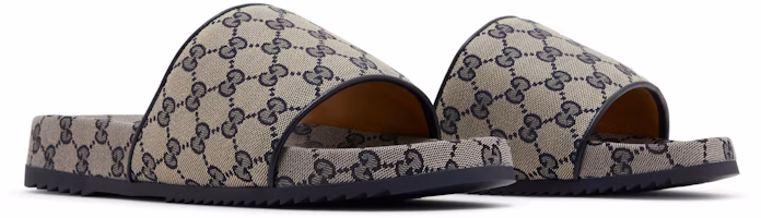 古驰GG拖鞋'米色蓝色印花' 692951-2HK60-4061 Cheap 古驰GG拖鞋'米色蓝色印花' 692951-2HK60-4061